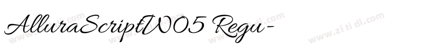 AlluraScriptW05 Regu字体转换